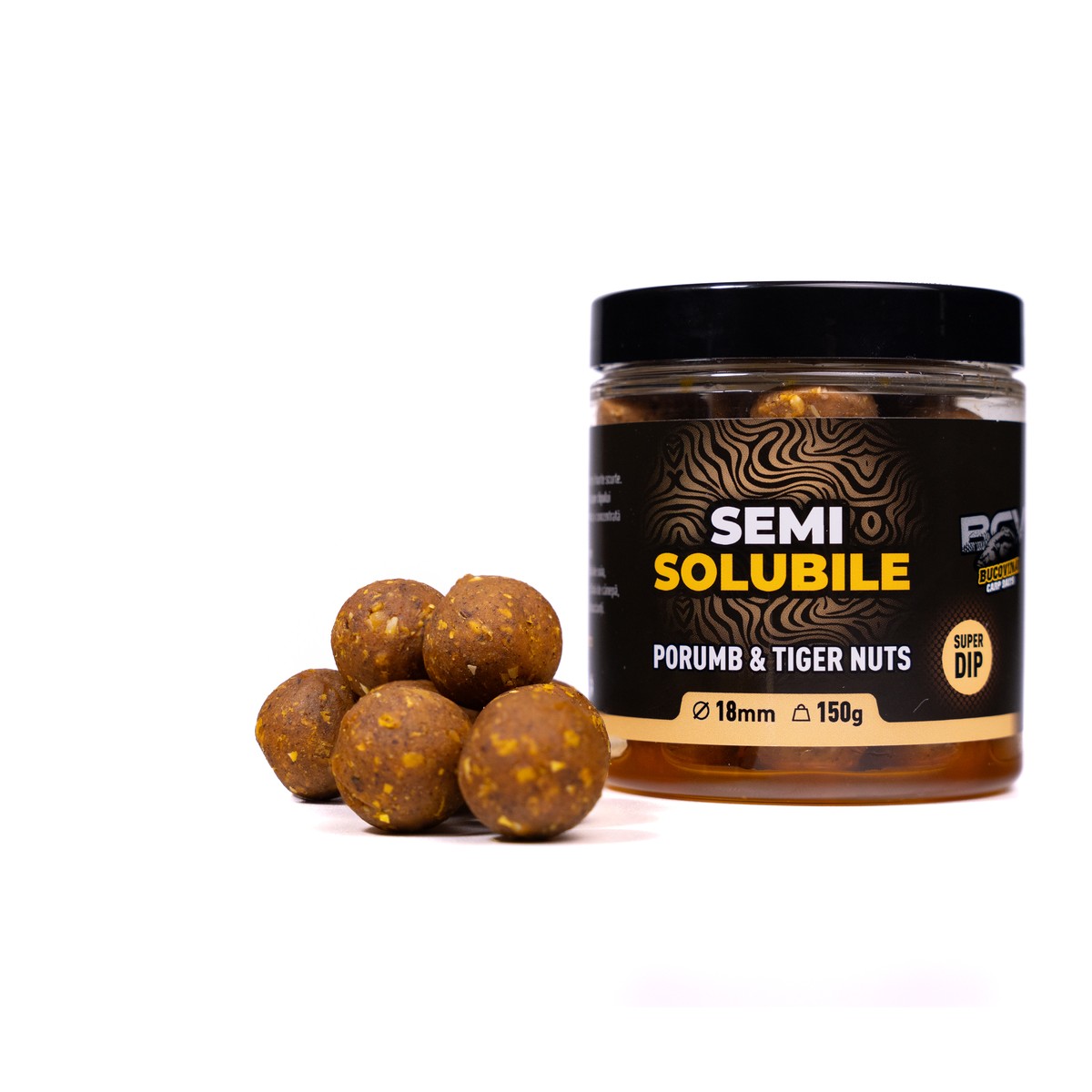 Semisolubile-Boilies-de-carlig-Porumb-Tiger-Nuts-150g-1 Semisolubles Maíz y Chufas 18mm 150g - imagine 1